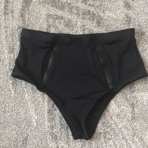 Tavik black high waisted zipper bikini bottom